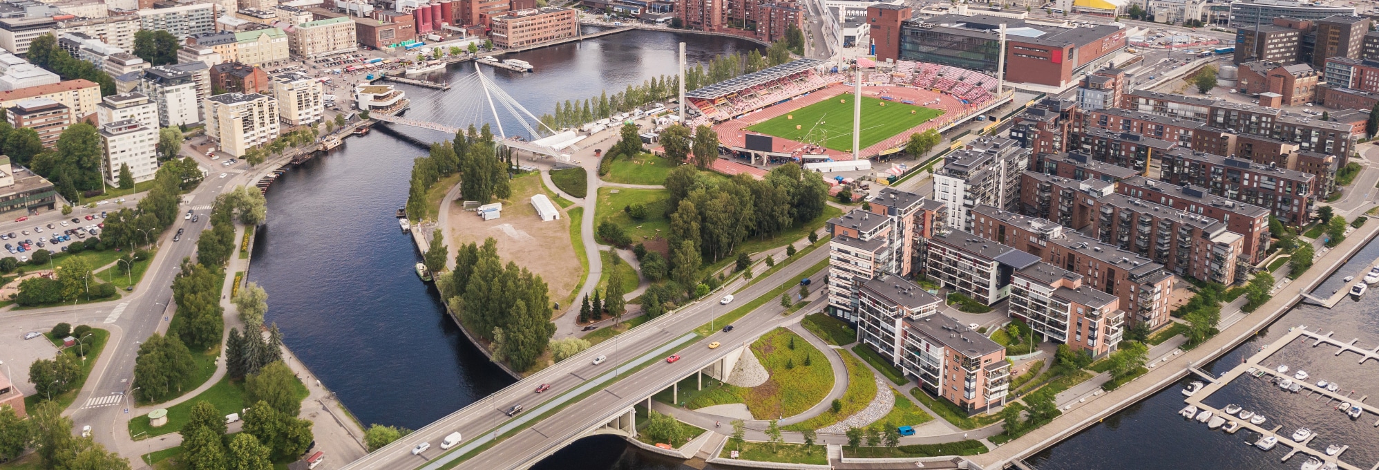 Aerial view of Tampere