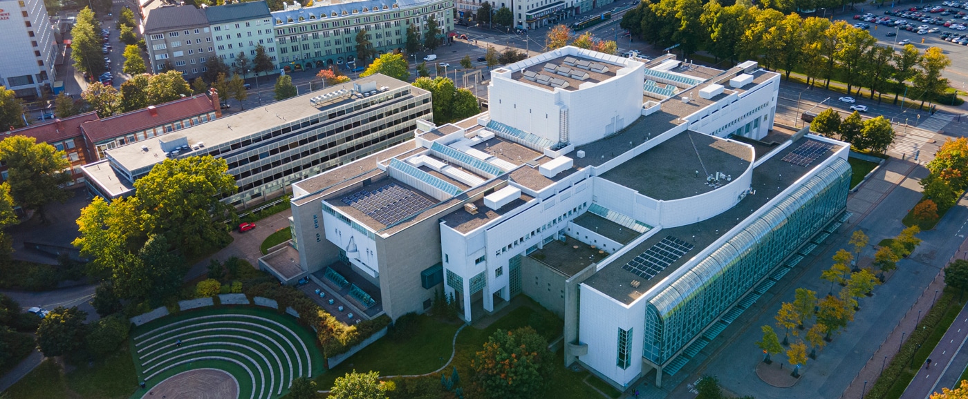 Aerial view of Finnish National Opera and Ballet