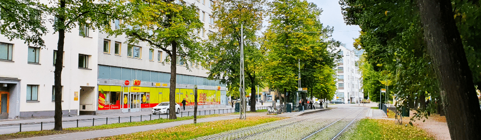 Front view of finnish supermarket