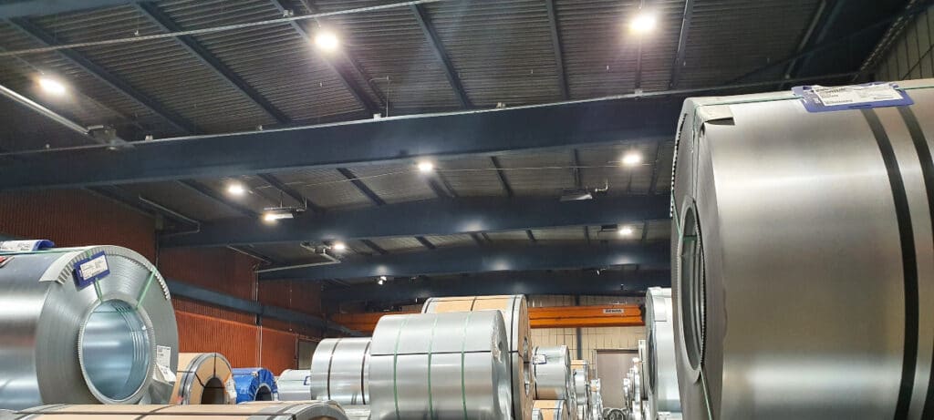 modern lighting in the warehouse